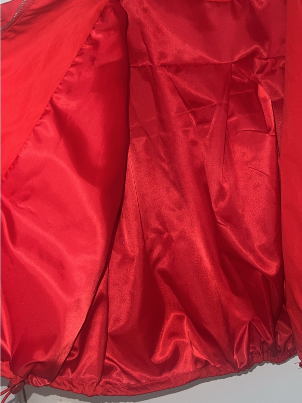 Viral Red Oversized Utility Windbreaker Button Front Jacket - Picture 7 of 13